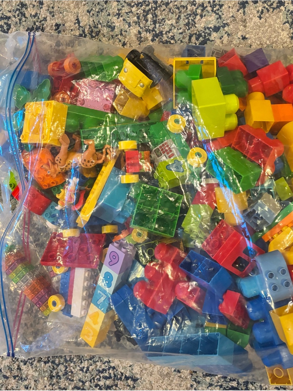 Assorted Kids Building Block and Figure Set - Multicolor